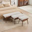 Banc d'entrée classique et minimaliste en tissu avec cadre en bois et banc de bout pour le salon de la chambre à coucher-527111255-526397790