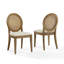 Jacolyn 2-piece Upholstered Cane-back Dining Chair Set