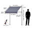 Manual Retractable Awning, 78" Outdoor Retractable Patio Awning Sunshade Shelter-112450121