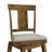5-Piece Counter-Height Round Dining Set with Upholstered Splat-Back Chairs, Brown-1498473061