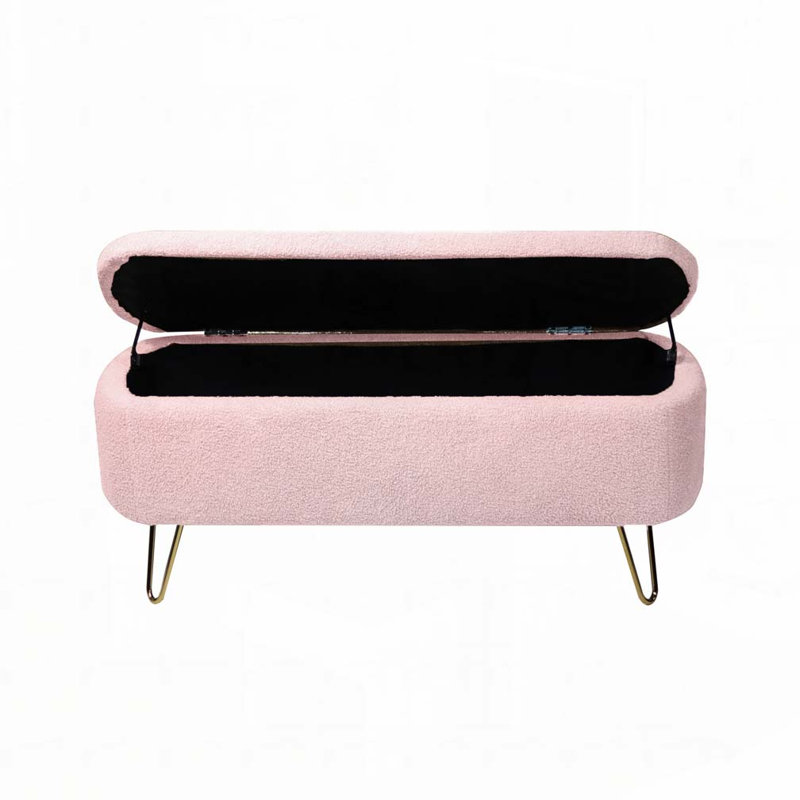 Banc rembourré en fausse fourrure