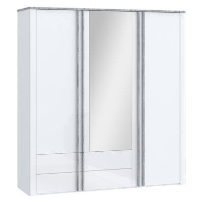 3 Door Manufactured Wood Wardrobe