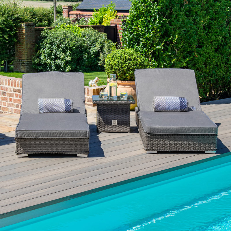 Blaisdell Sunlounger Set - Grey