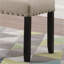 Banc de salle à manger en tissu avec garniture cloutée, brun clair-1056405009-1056405011