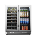 31 Bottle and 76 Can Dual Zone Freestanding Wine and Beverage Refrigerator