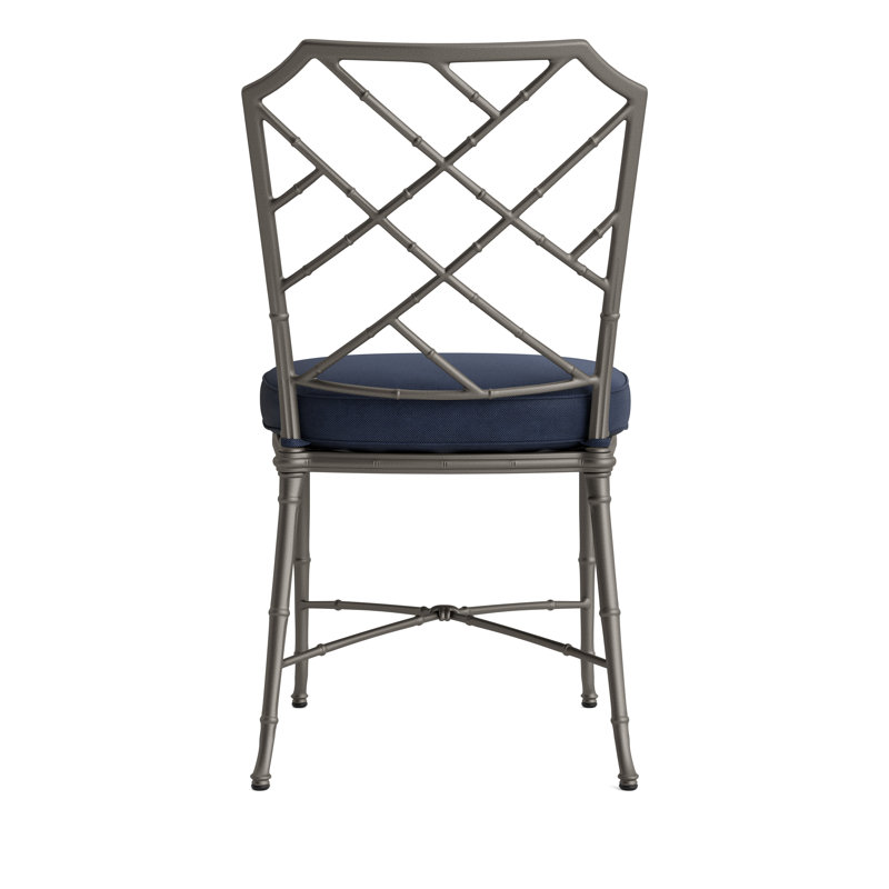 Calcutta Outdoor Dining Side Chair, Mica, Fusion Neptune, Navy