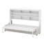 Grand lit escamotable avec canapé pliant et tablettes de rangement intégrées, cadre de lit mural peu encombrant avec lumières DEL