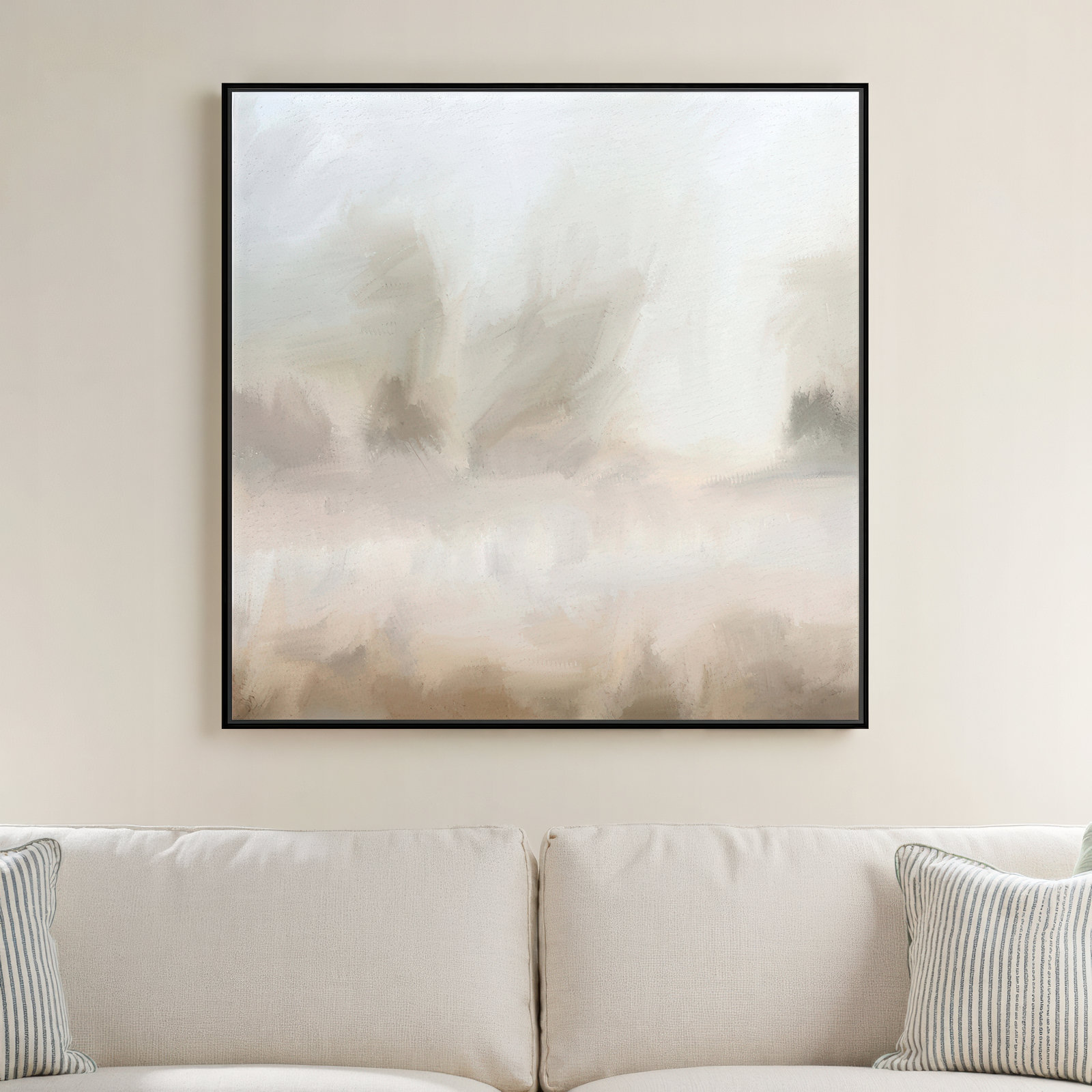 Bushwick "Mirage" Print, Black, 46.5" W x 46.5" H