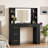 39.3" Makeup Vanity Table With LED Mirror, 4 Drawers, 7 Open Storage Shelves-798340682