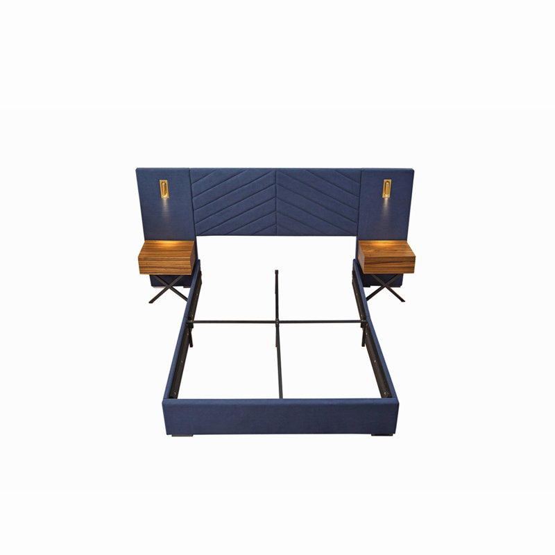 Lit plateforme tapissier Ulund, Grand