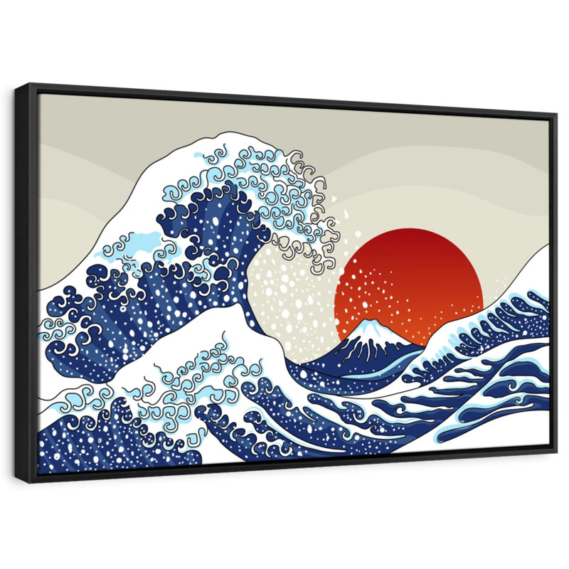 Impression sur toile Asian Wave, H 9 po x l 13 po