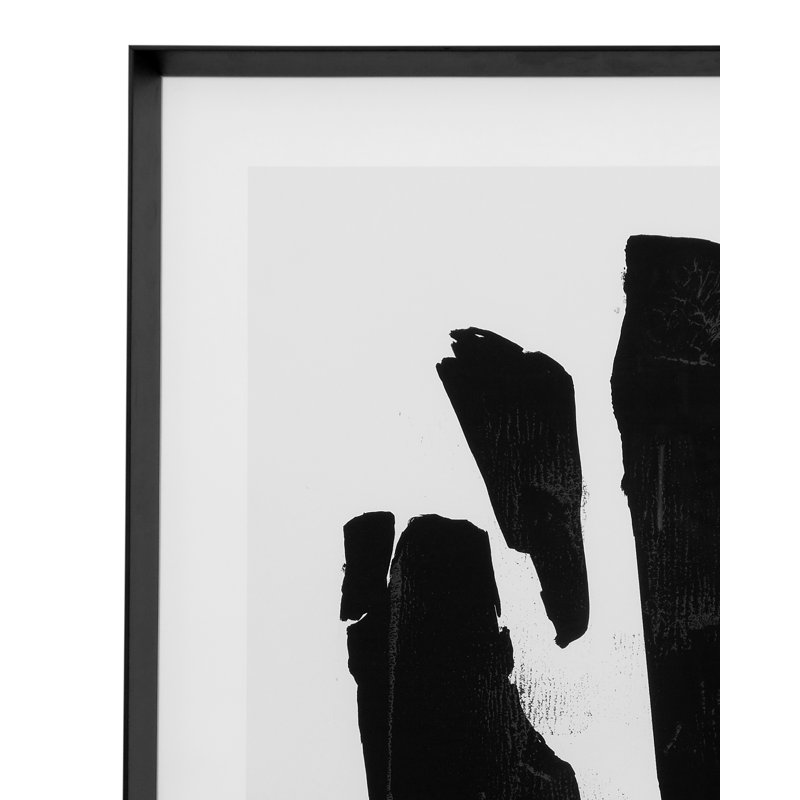 Ensemble de 3 reproductions encadrées encadrées - 2 impressions signées, cadre noir mat