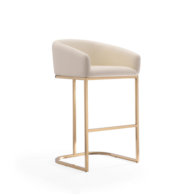 Tabouret de bar et de comptoir Louvre, Tabouret de bar (assise de 30 po de hauteur), Crème
