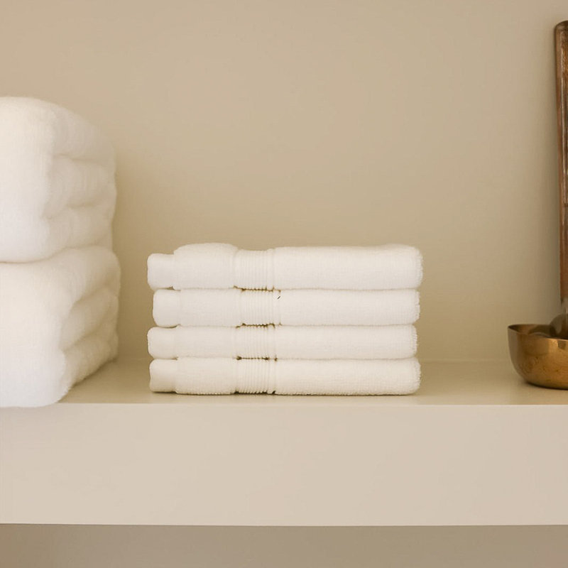 Luxe Washcloths, White