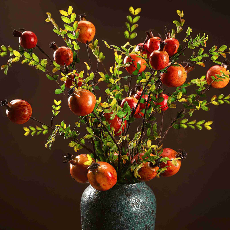 Branche de conifère artificielle 28 po, Orange / vert