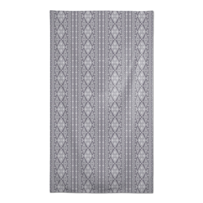 Dufour Geometric Tablecloth, Dark Gray