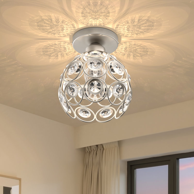 Plafonnier semi-encastré 1 lumière avec design creux