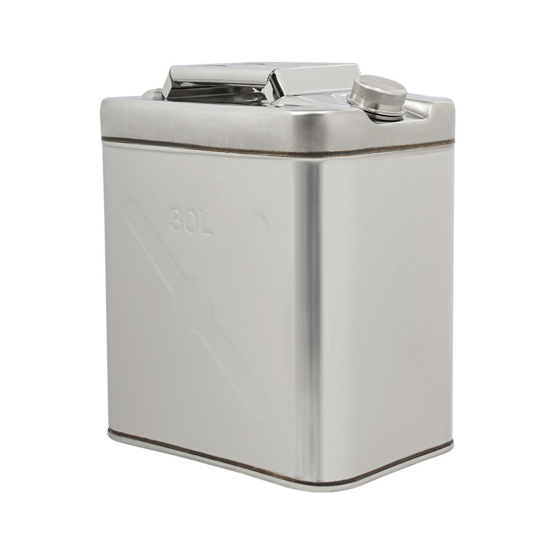 Contenant d'eau en acier inoxydable 30L 304, réservoir de rangement d'urgence portatif 7,93 gallons pour la maison et l'extérieur