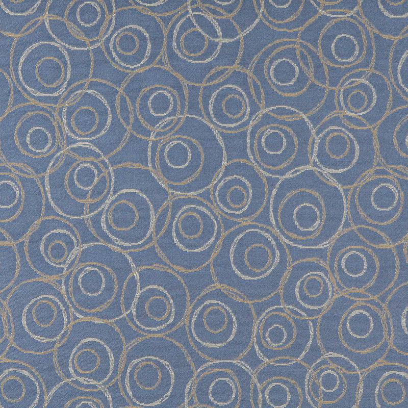 Tissu géométrique circulaire, Bleu