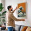 Great Wave Rising Japandi - Wrapped Canvas-2136528172-2136528173