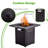 50000 Propane Fire Pits Table, 28In Square Outdoor Fireplace With Lid & Lava Stone, For Garden Terrace Patio Backyard Deck