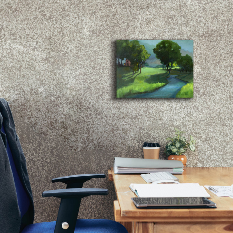 «By The Water» par Jan L. Waldron, art mural sur toile, H 12 po x l 16 po x P 0,75 po