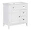 Meuble-lavabo 30 po avec comptoir, meuble-lavabo avec porte et deux tiroirs, structure en bois massif-107088068