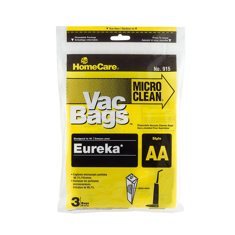 Sac de nettoyage à micro-nettoyer® filterz eureka style aa vertical réfrigérateur