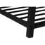 Banc moderne moderne 42 po avec cadre en stratifié gris et attaches en métal noir