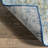 Melanarka Abstract Power Loom Performance Blue Rug-1209974257