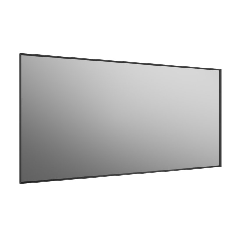 Miroir de salle de bain rectangulaire, Noir mat, 72 po x 36 po