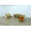 3 Piece Luxor Ii Sofa Set Black Gold Fabric-472708299