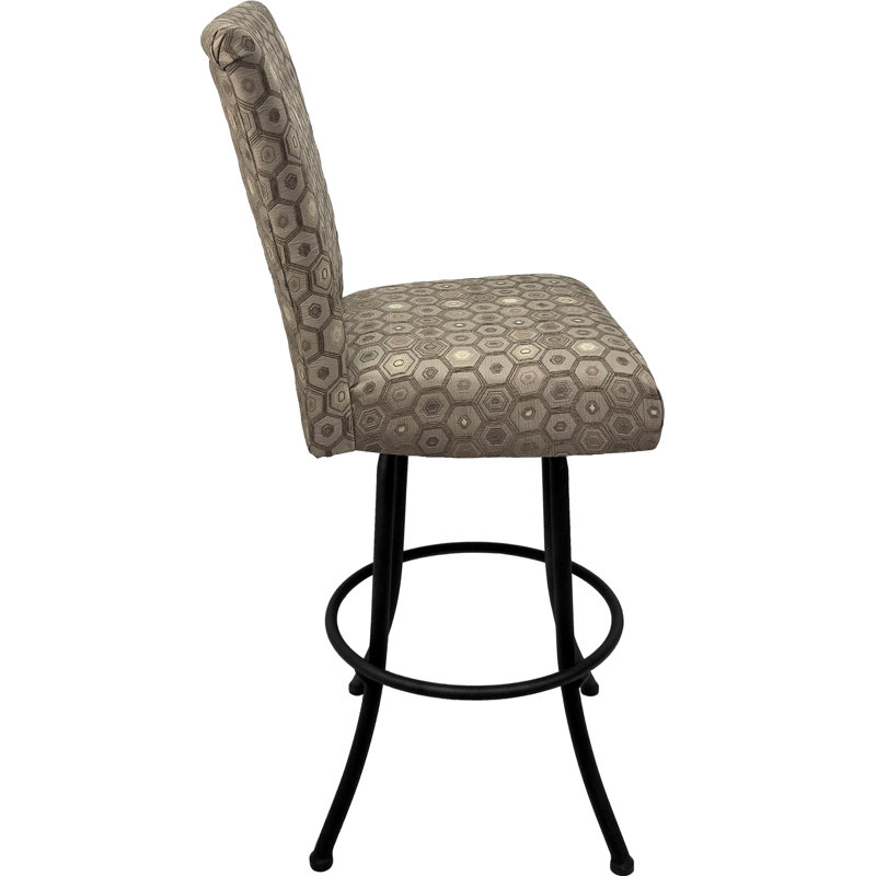 Tabouret pivotant en métal - 700 Plus - Base diamant sur Noam, Noir, Bar Stool (30” Seat Height)