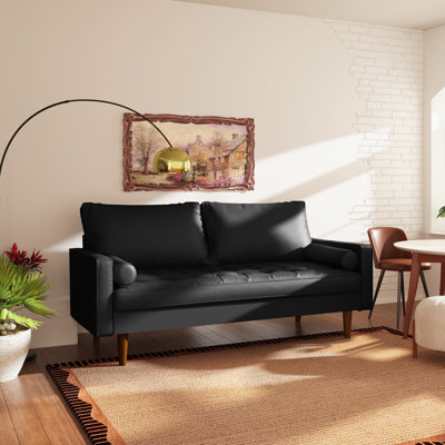 Covington 70'' Faux Leather Square Arm Sofa