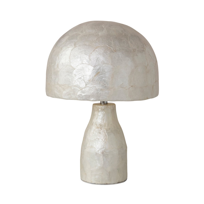 Lampe de table en bambou incrustée de capiz