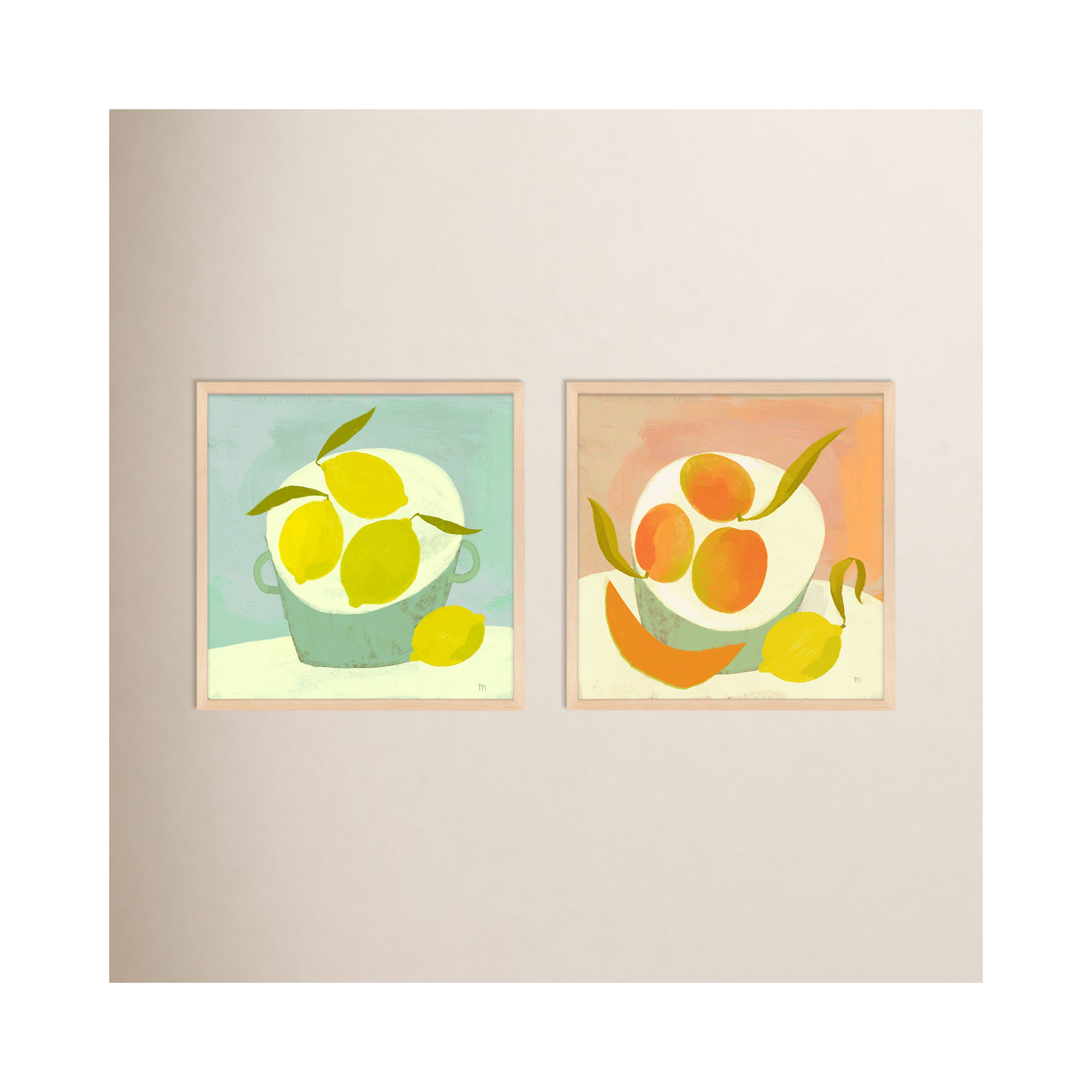 Summer Bounty by StudioM, 16" H x 16" W x 1.25" D, Maple
