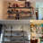 Allisan 3 Tier Farmhouse D.I.Y Iron Pipe Shelf Wall Mount Open Shelf (Wooden board not included)