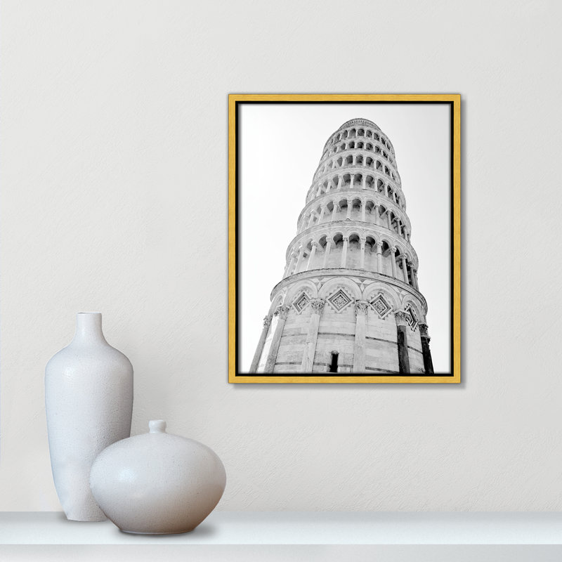 Iconic City Collection "Pisa" par Natalie Carpentieri, Cadre flottant doré, Non, H 15,5 po x l 12,5 po x P 2 po