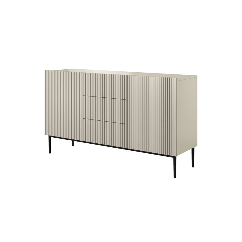 Amhad NICOLE CHEST OF DRAWERS 150 2D3SZ, Cream/Black