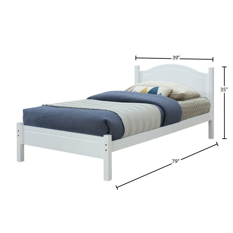 Lit plateforme bas Irene, Simple, Blanc