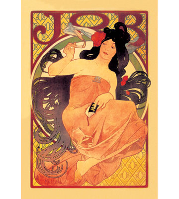« job » par alphonse mucha, impression sur toile tendue