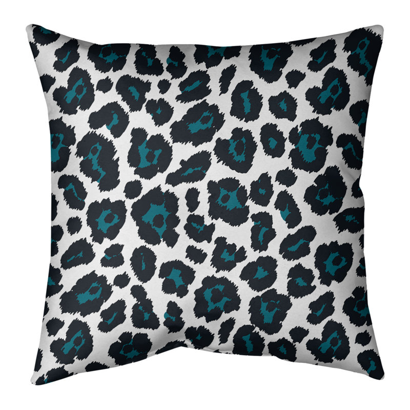 Housse et insert de coussin extérieur Fly, 18" x 18", Noir / bleu / blanc