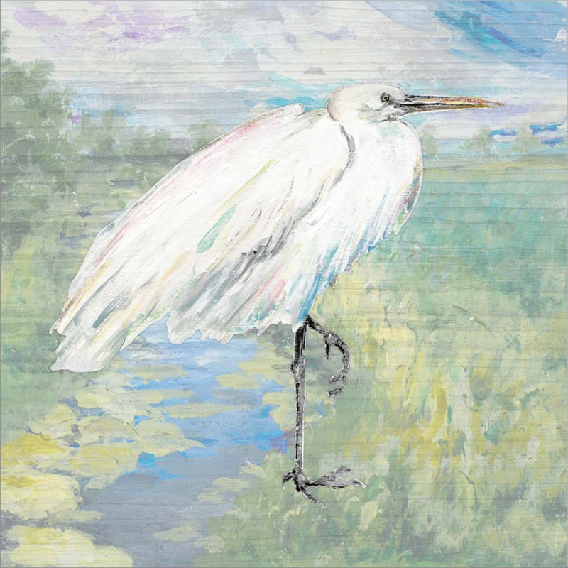 «Wild Egret» par Patricia Pinto - peinture sur toile sans cadre