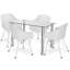 Ensemble de table de salle à manger George Oliver et 4 chaises en plastique moulé