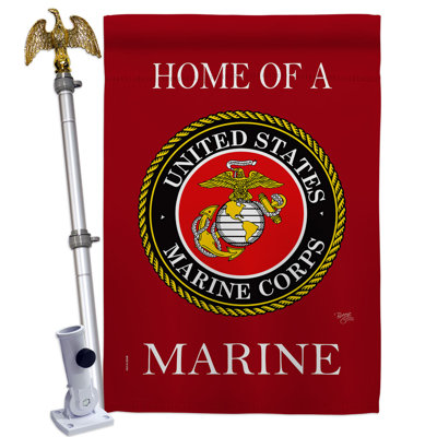Double Sided 40'' H x 28'' W Polyester Flag Set