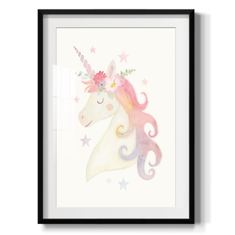 Sweet Unicorn I - impression encadrée, H 28,5 po x l 20,5 po, Noir
