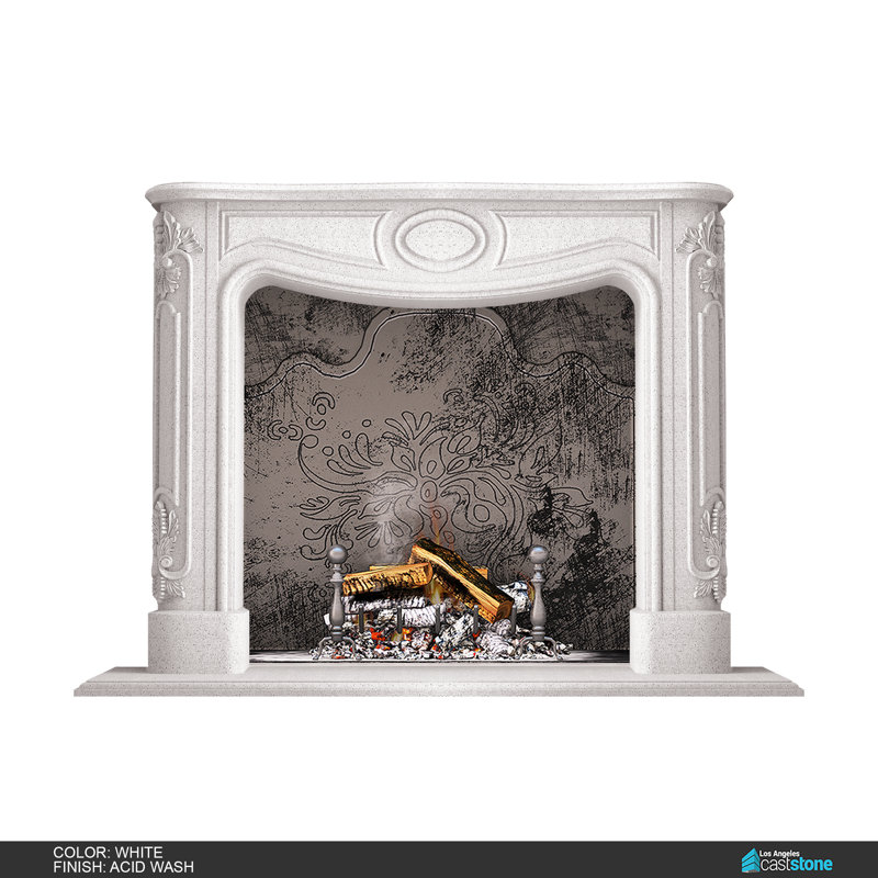 Florence Fireplace Surround, White Acid Wash