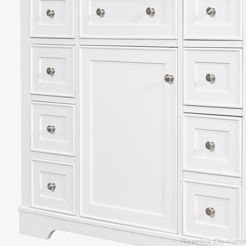 Base de meuble-lavabo simple 35,6 po seulement, Blanc