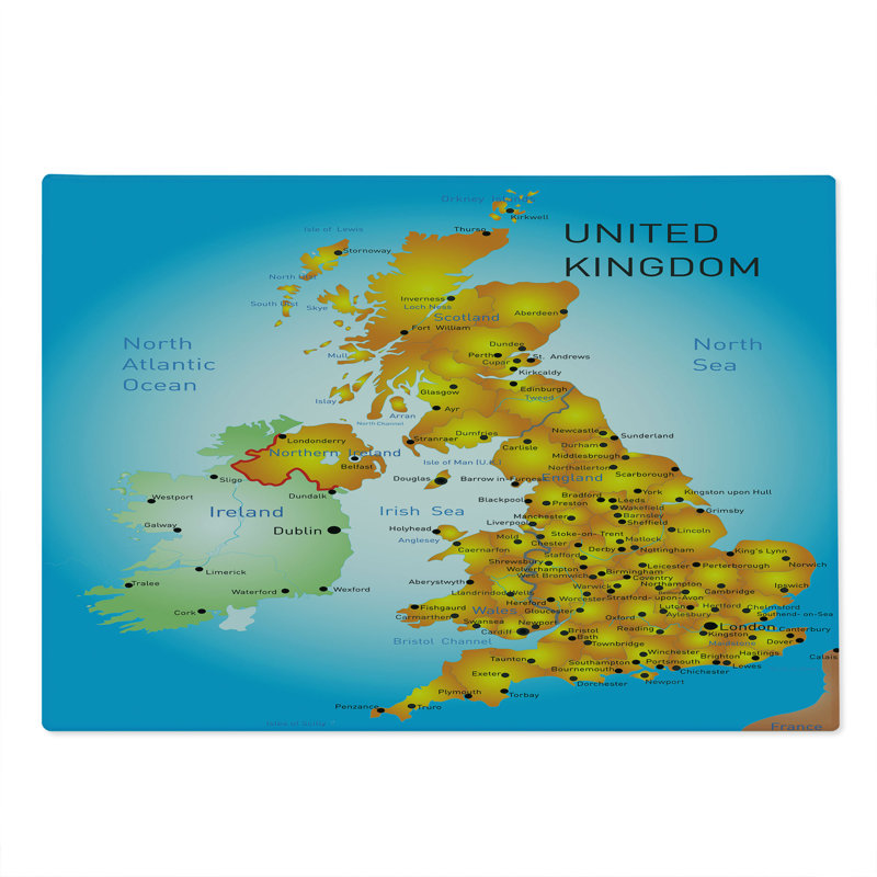 East Urban Home Glass Map Cutting Board