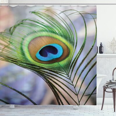 Peacock Shower Curtain Set + Hooks -  Ambesonne, sc_4474_69x105